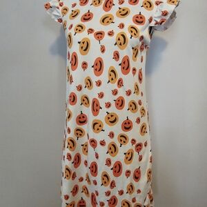 Halloween Pumpkin Print Dress